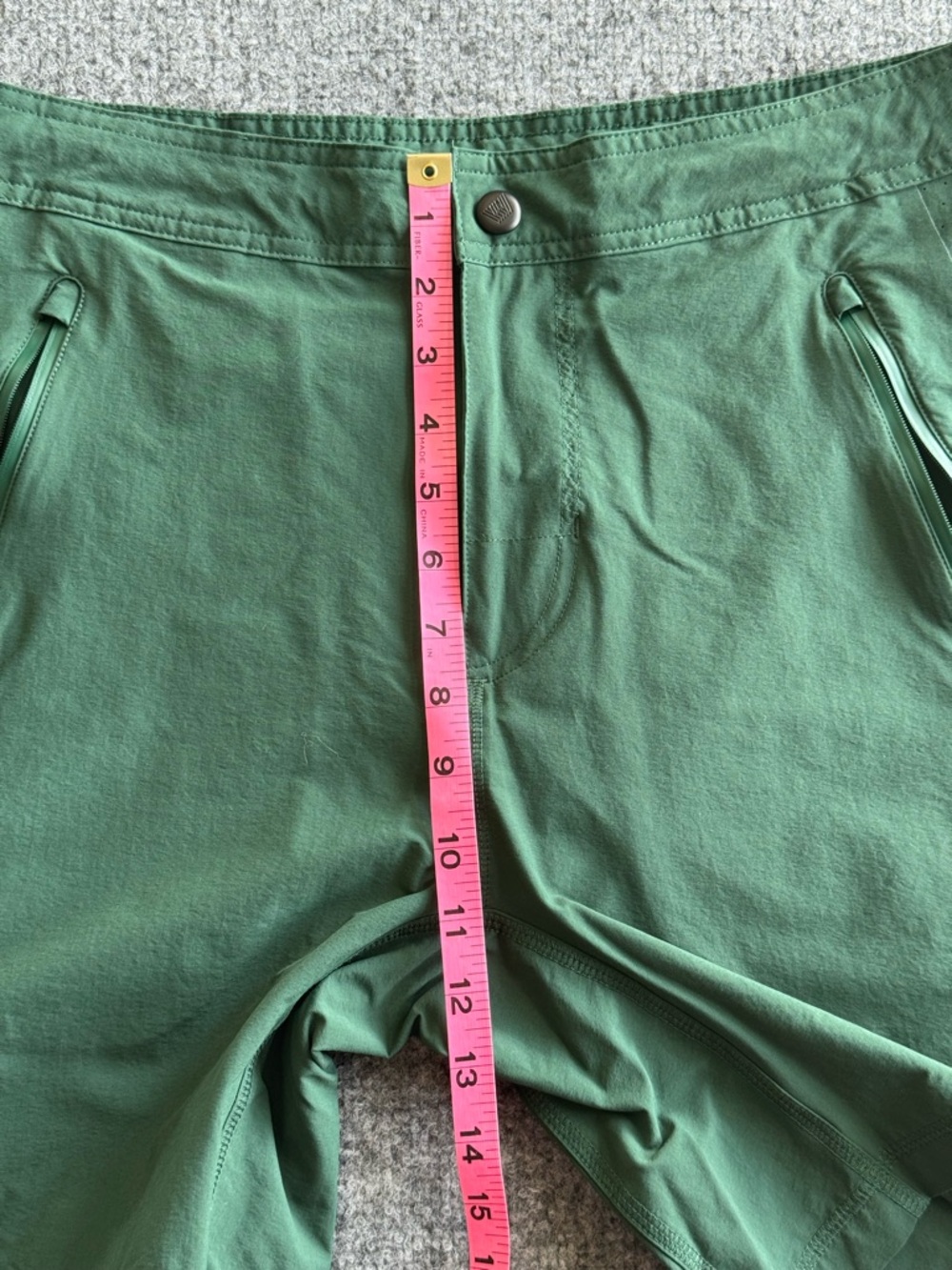 Mack Weldon Stretch Active Mens Shorts Hunter Green Zip POckets SMALL - Picture 11 of 11